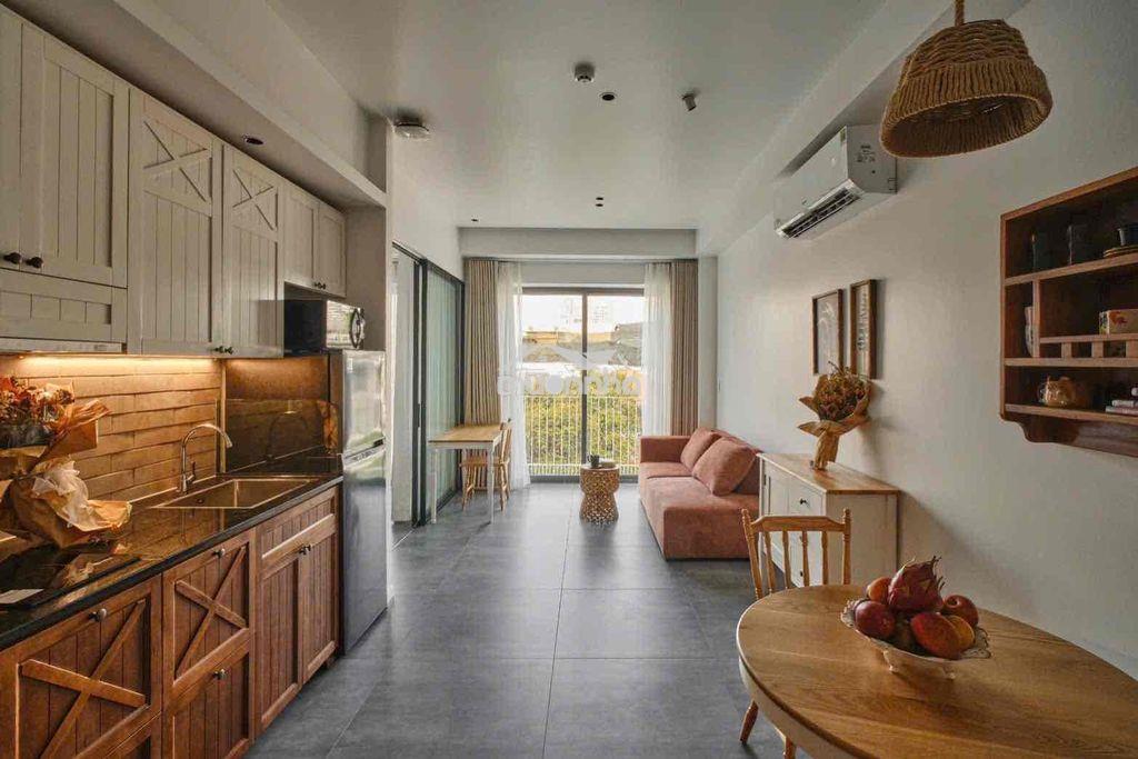 Căn hộ 1 phòng ngủ ban công full nội thất cao cấp 50m2 tân quy q7 - Ảnh 2