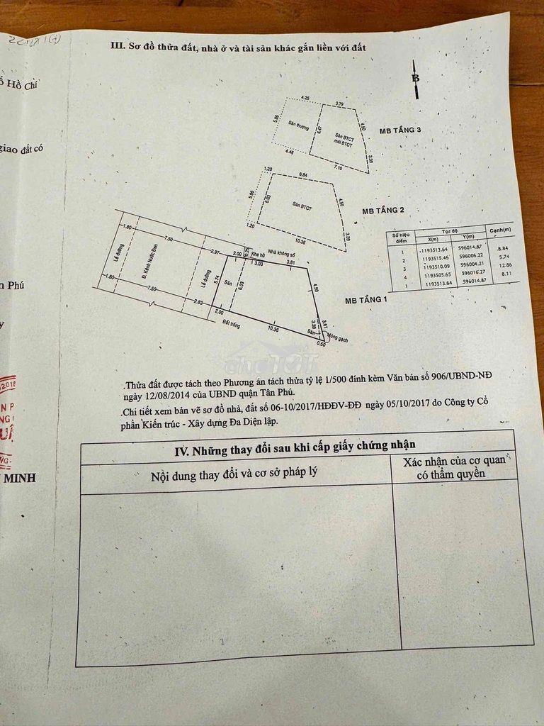 Mt 23 kênh nước đen. 6x13m2. 3 lầu. sử dụng 6x18m. giá 11.4 tỷ tl - Ảnh 4