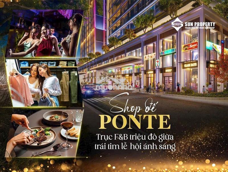 Cho thuê shophouse khối đế the ponte mặt sông hàn cầu rồng