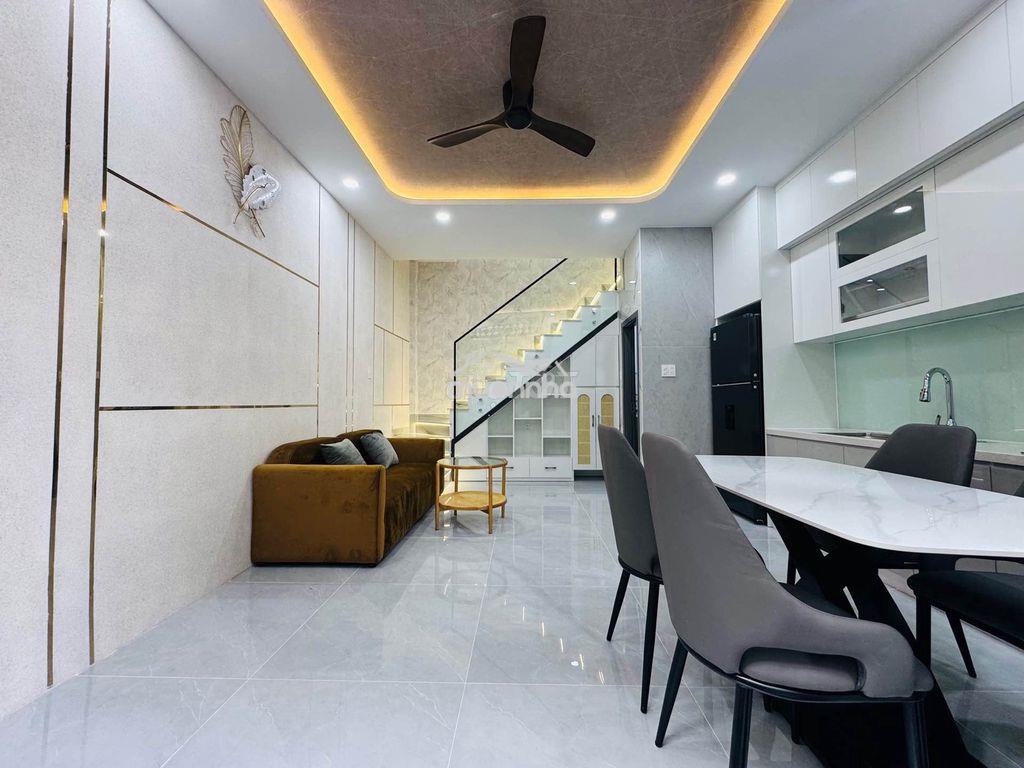 Nhà mới xây 3 lầu (dt 4.5 x 7) - 3pn - hẻm 3.5m phan huy ích gò vấp - Ảnh 2