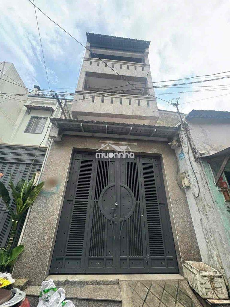 Nhà ( 4 x 11) 4pn2wc, hẽm 4m , khu miếu bình đông