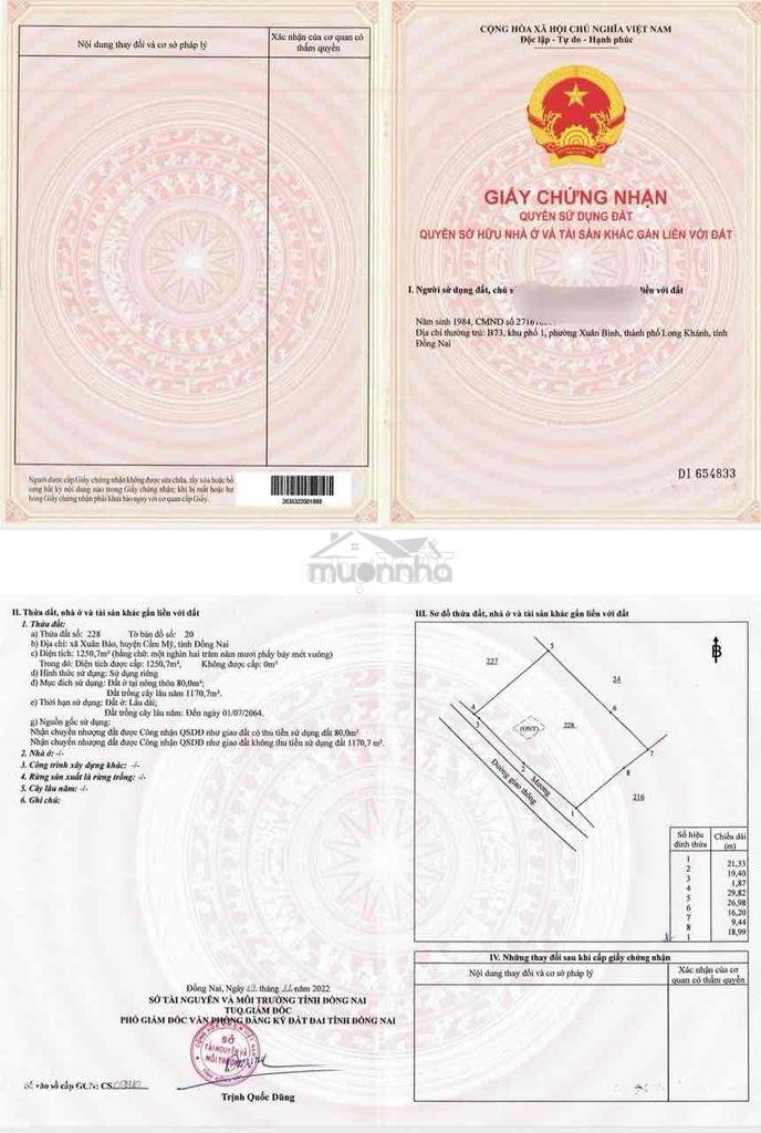 Mình cần bán lô đất có thổ cư