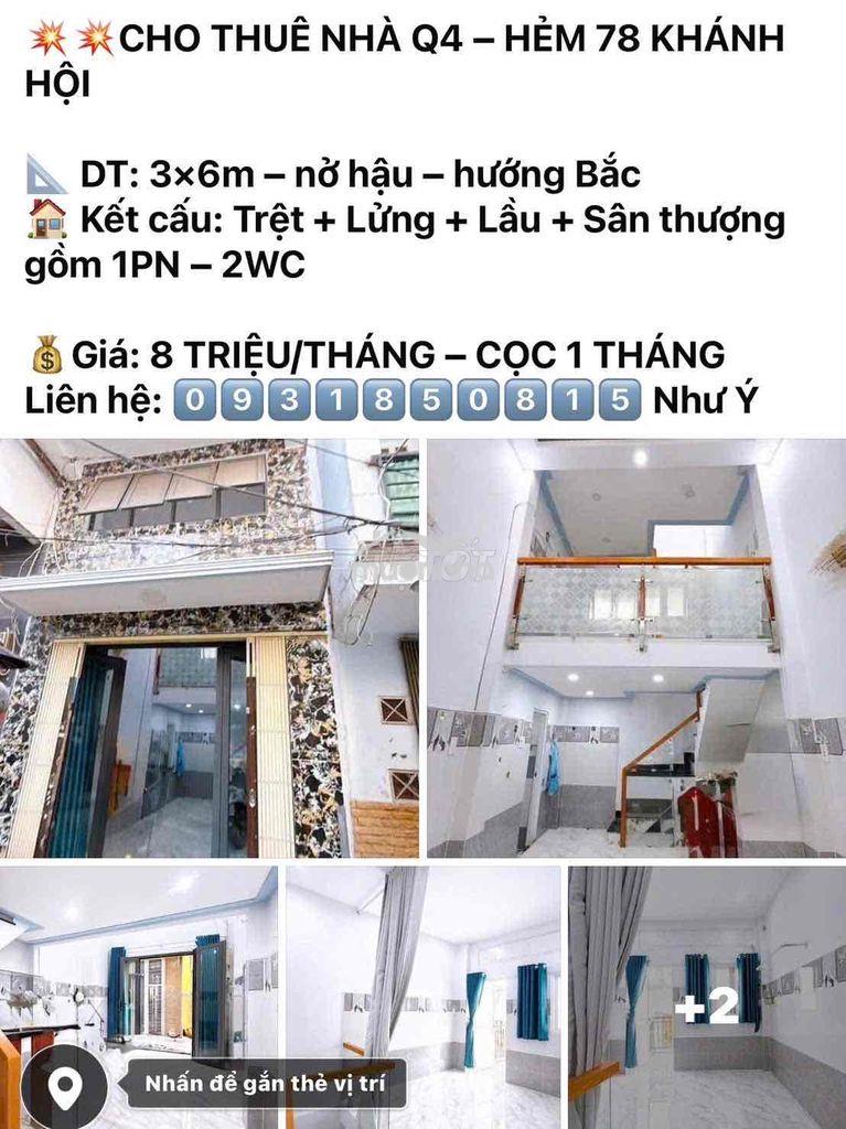 Cho thuê nhà nguyên căn quận 4 dưới 13triệu - Ảnh 2