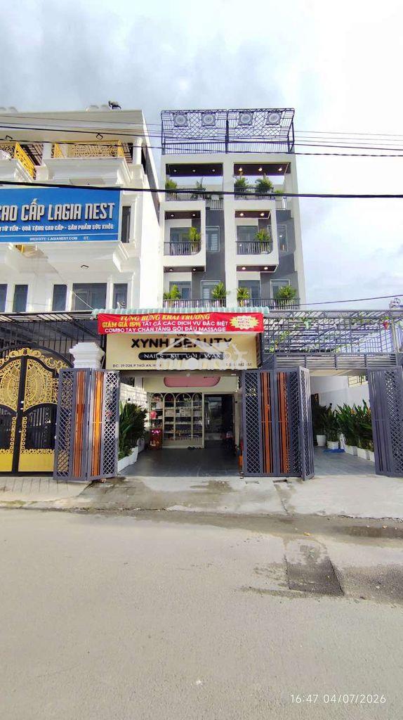 Giảm 1tỷ, nhà mặt tiền thang máy 4x26m d28 thạnh xuân, q12