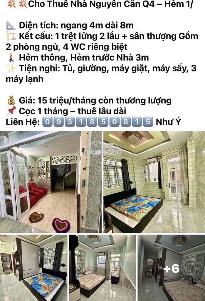 Cho thuê nhà nguyên căn quận 4 trên 13 triệu - Ảnh 4
