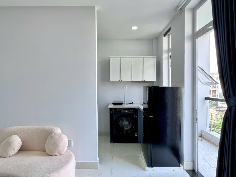 Cho thuê căn hộ ban công 40m2 máy giặt riêng full nội thất có chỗ đậu ô tô ngay đặng thuỳ trâm gần văn lang cơ sở 3 giáp quận 1,3 khu an ninh , hẻm dân trí cao - Ảnh 4