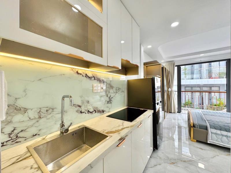 Studio ban công lớn full nội thất ngay lê quang định tiện đi chợ bà chiểu, hoàng hoa thám, quận 1, quận 3, phú nhuận - Ảnh 3