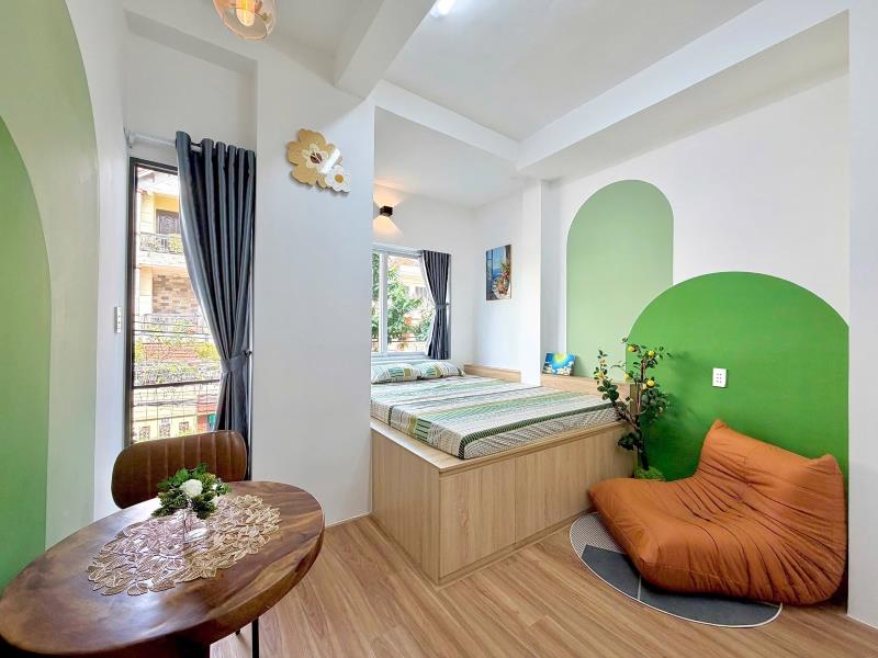 Studio ban công, full nội thất mới, ngay khu sân bay, đh huflit