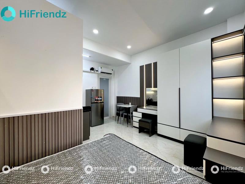 Phòng trọ 30m2 tone đen trắng full nội thất mới 100% huỳnh văn bánh gần q3 - Ảnh 3