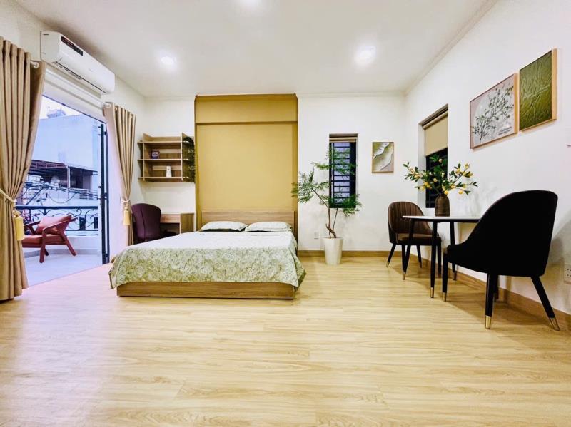Cho thuê căn hộ 1 phòng ngủ full nội thất giáp q1 – ban công lớn đường lê trực, bình thạnh - Ảnh 2