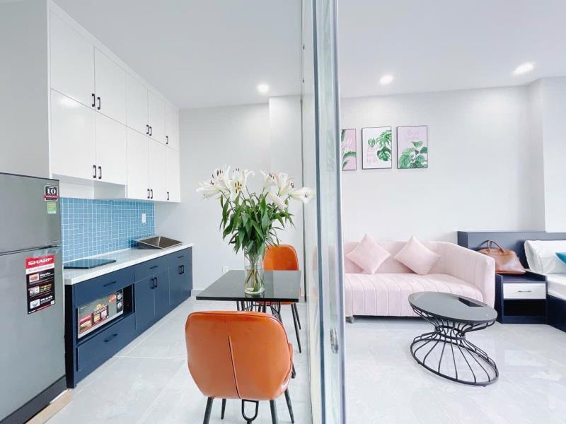Căn hộ tách bếp full nội thất ban công lớn tháng mát lý chính thắng quận 3 gần chợ bến thành, hồ con rùa - Ảnh 3