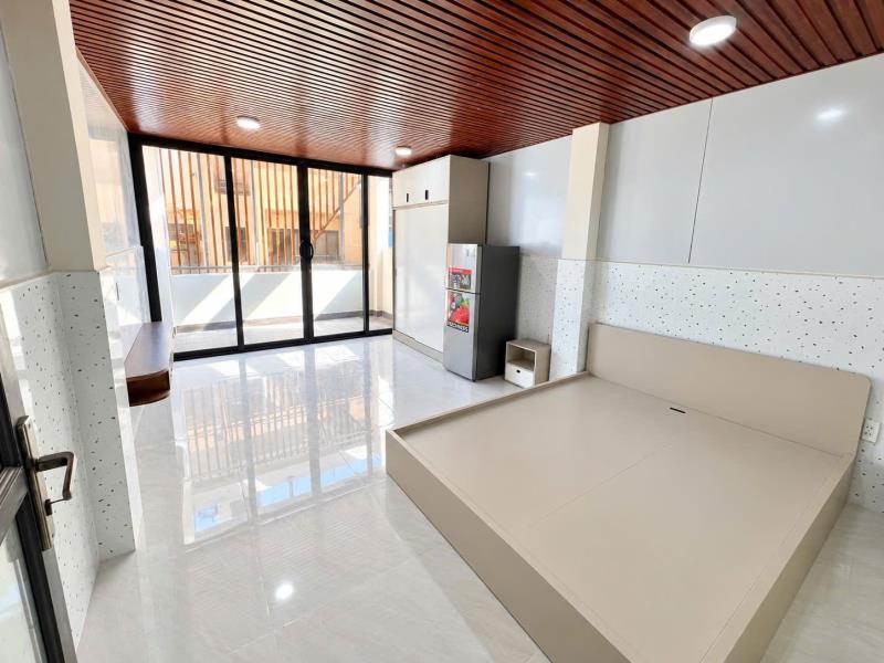 Cho thuê căn hộ 1 phòng ngủ 45m2 rộng rãi, ban công lớn, full nội thất có máy giặt riêng –bùi đình túy, bình thạnh gần ngã tư hàng xanh, đại học hồng bàng