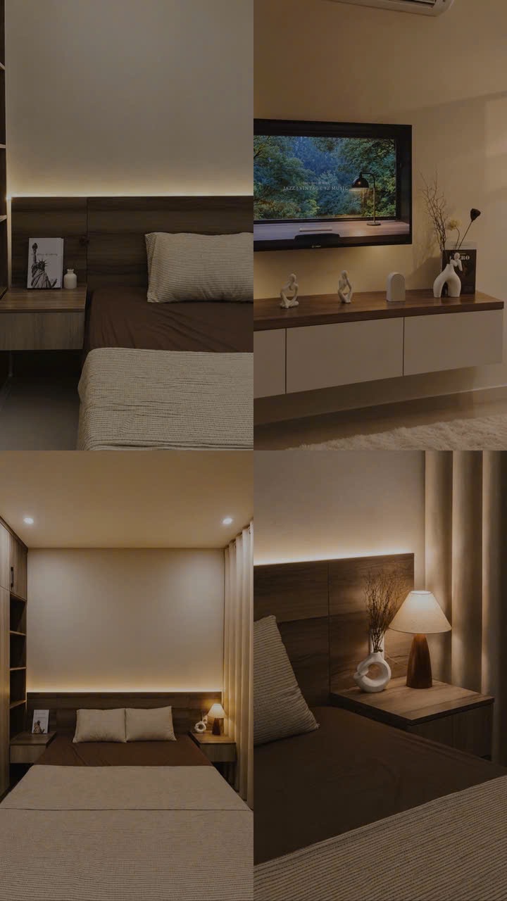 🏙️ Cho thuê căn hộ 1pn – thiết kế sang trọng, tone ấm hiện đại ✨