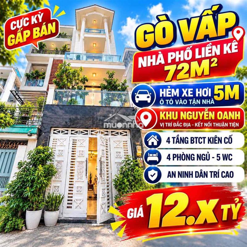 Cực gấp bán nhà phố liền kề hẻm xe hơi chủ xây tâm huyết còn như mới
