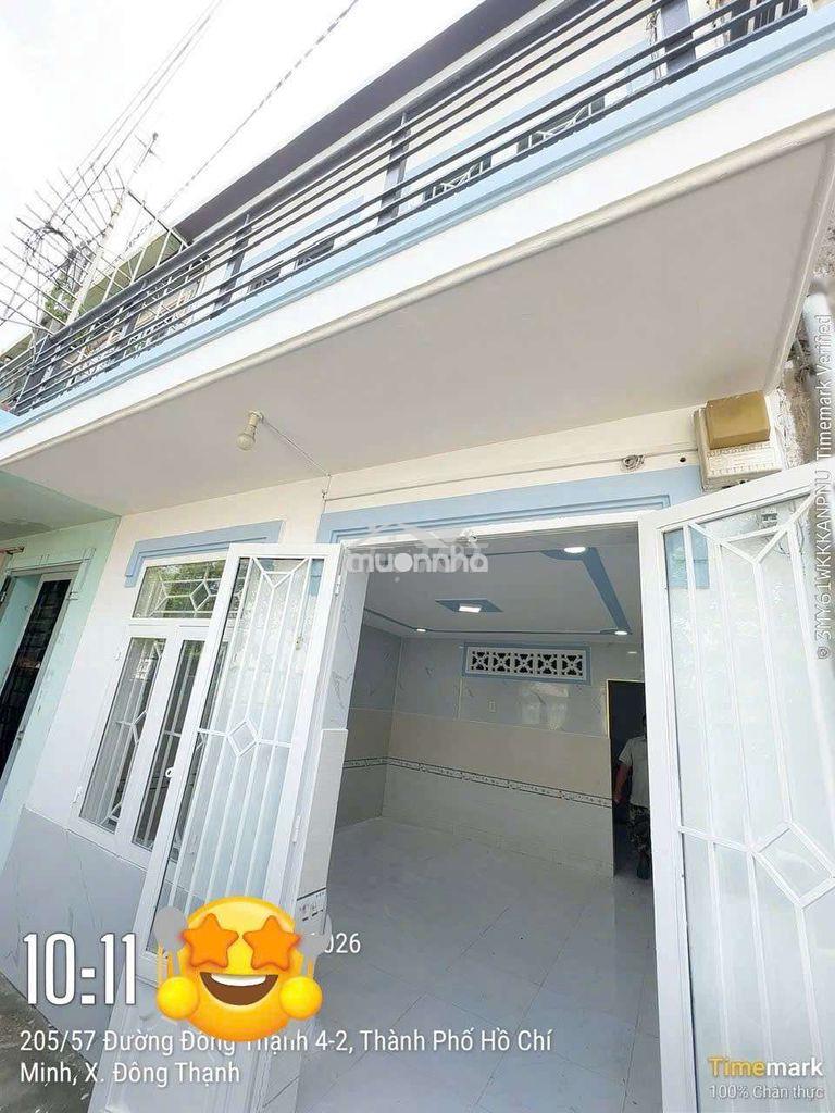 Nhà đẹp sc dt 4x9m đúc trệt 1 lầu 2pn 2wc đông thạnh 4-2 hm hcm 1,2tỷ