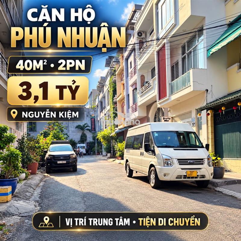 🔥 Căn hộ phú nhuận - 40m² – 2pn – 3,1 tỷ - nguyễn kiệm 🔥