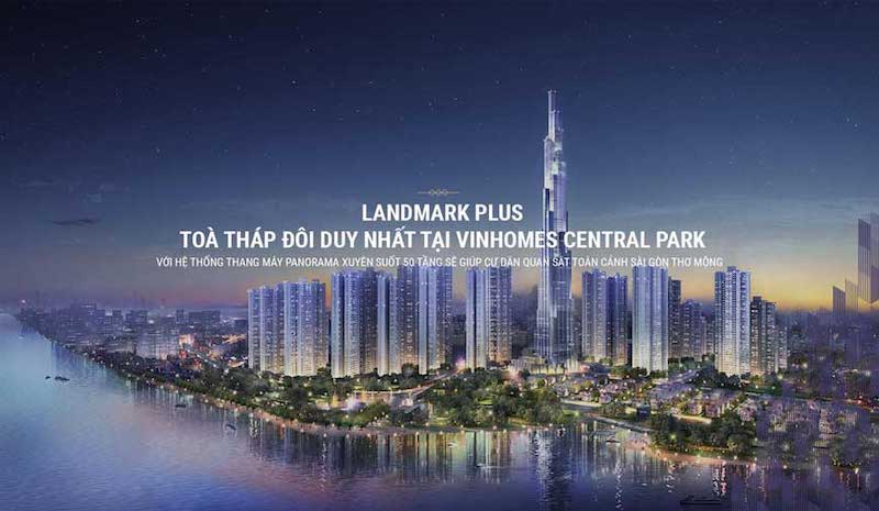 landmark plus toà tháp đôi duy nhất tại vinhomes central park