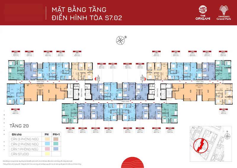 mặt bằng TÒA S7.02 tầng 20