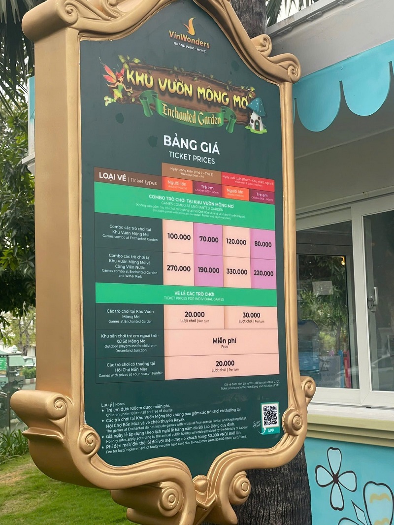 Bảng giá VinWonders Grand Park – Bước Đột Phá Giải Trí Tại Vinhomes Grand Park