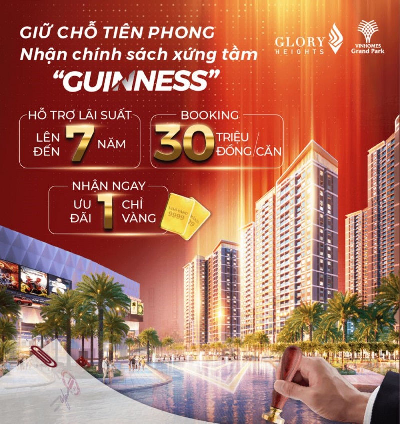 CHÍNH SÁCH BÁN HÀNG GLORY HEIGHTS VINHOMES GRAND PARK