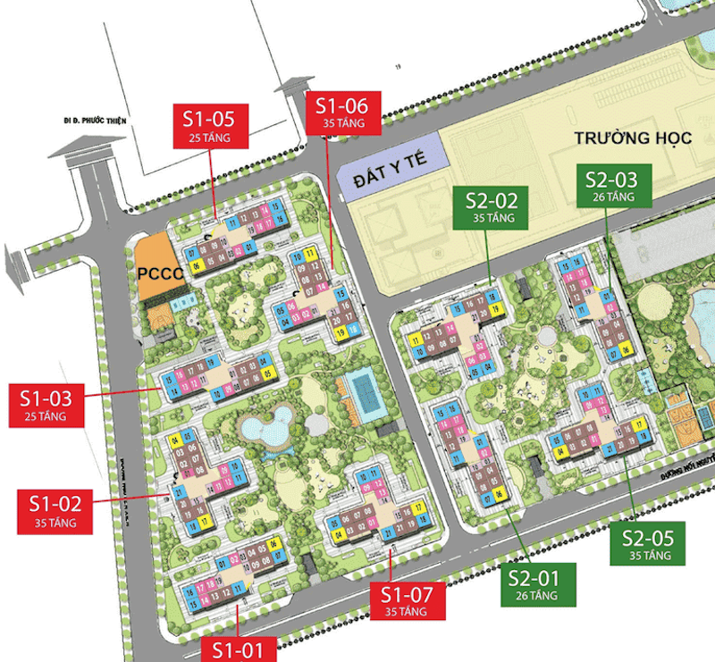 Mặt Bằng Tòa S1.01 Vinhomes Grand Park