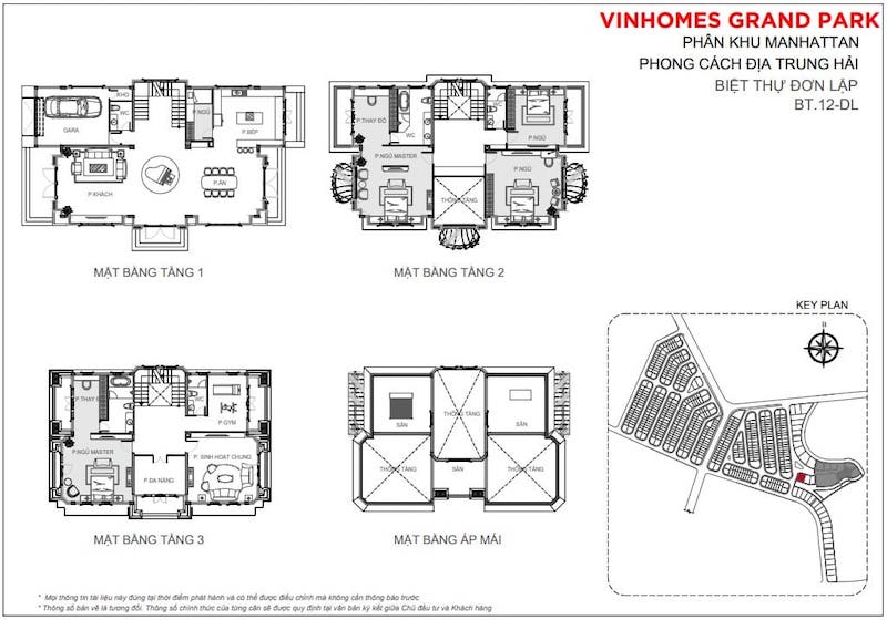 Layout biệt thự đơn lập The Manhattan