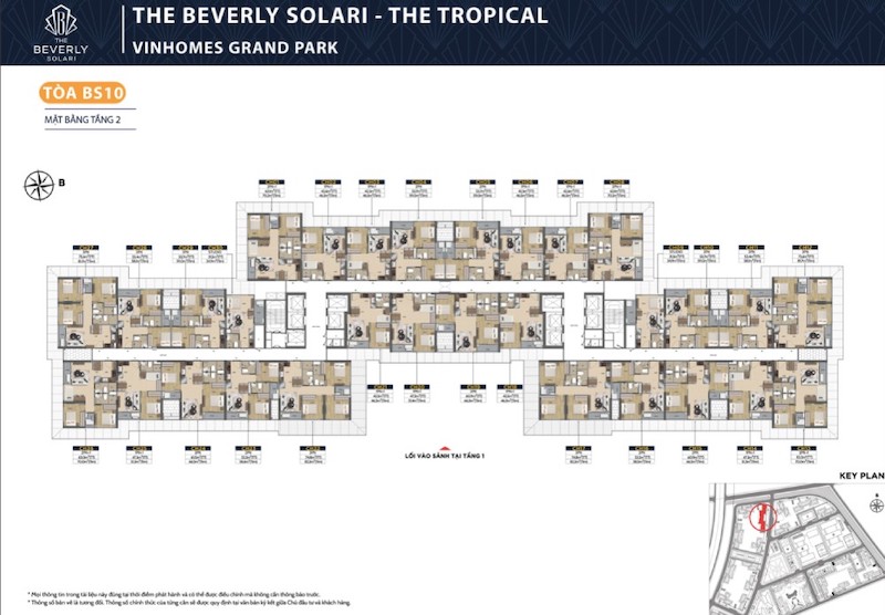 Mặt bằng tầng 2 Tòa BS10 Beverly Solary