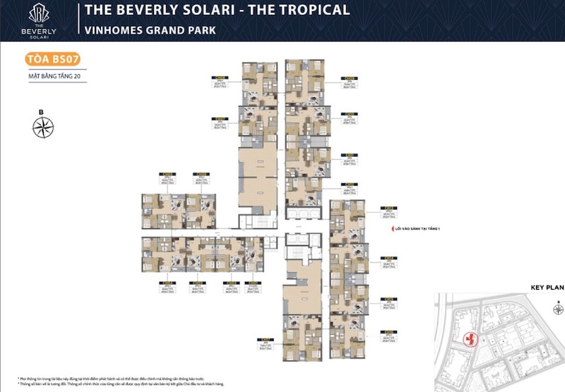 Tầng 20: Bố trí layout riêng biệt, tạo điểm nhấn khác biệt trong tòa tháp.