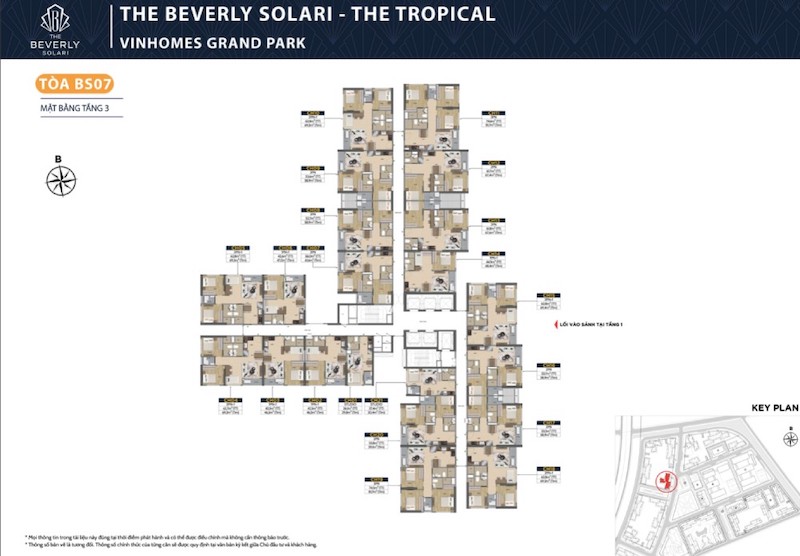 Tầng 3: Layout thiết kế đặc biệt dành cho các căn hộ thấp tầng.