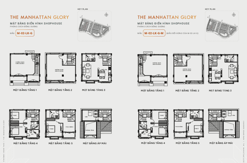 Layout Chi Tiết Shophouse/Nhà Phố Manhattan Glory