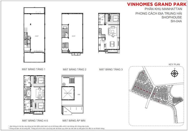 Layout nhà phố/shophouse The Manhattan