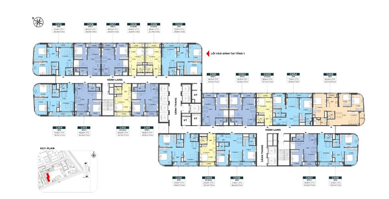 Tầng 15 - 32: Hệ thống căn hộ cao cấp, tầm nhìn thoáng rộng.