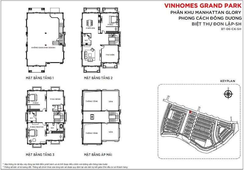 Layout Chi Tiết Biệt Thự Đơn Lập Manhattan Glory