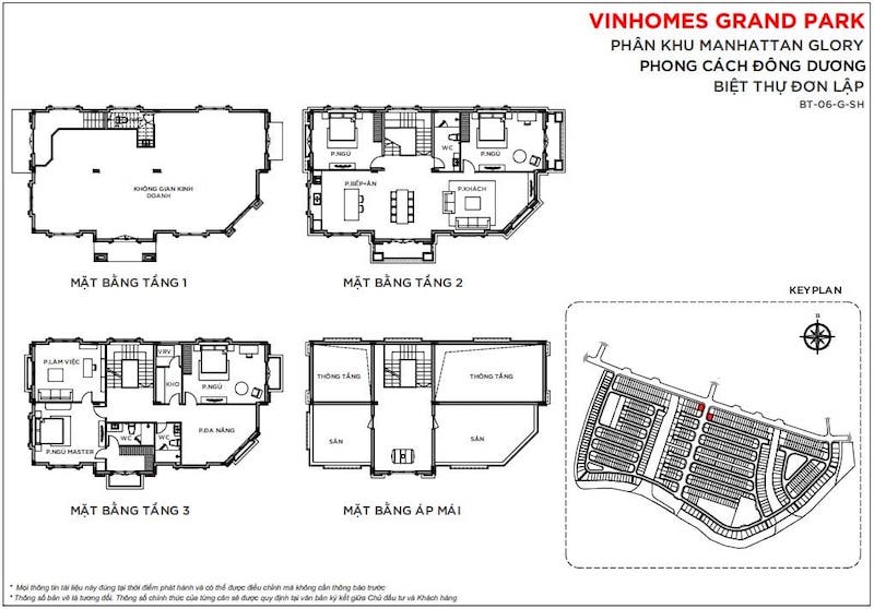 Layout Chi Tiết Biệt Thự Đơn Lập Manhattan Glory