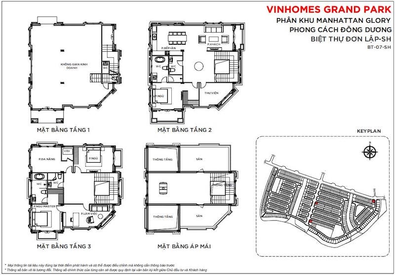 Layout Chi Tiết Biệt Thự Đơn Lập Manhattan Glory