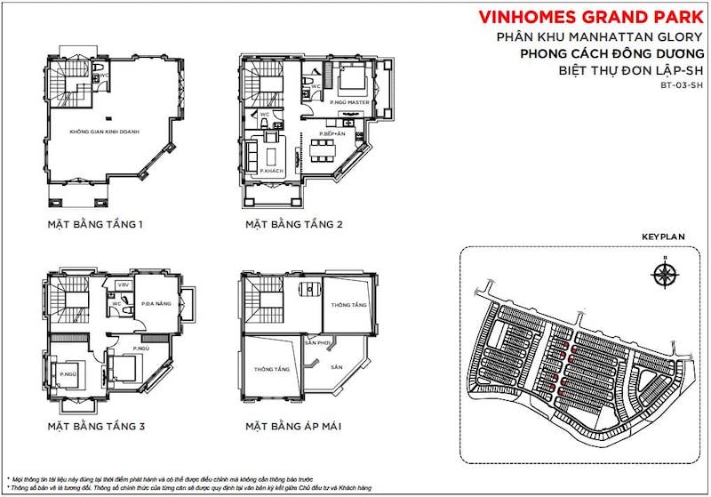 Layout Chi Tiết Biệt Thự Đơn Lập Manhattan Glory