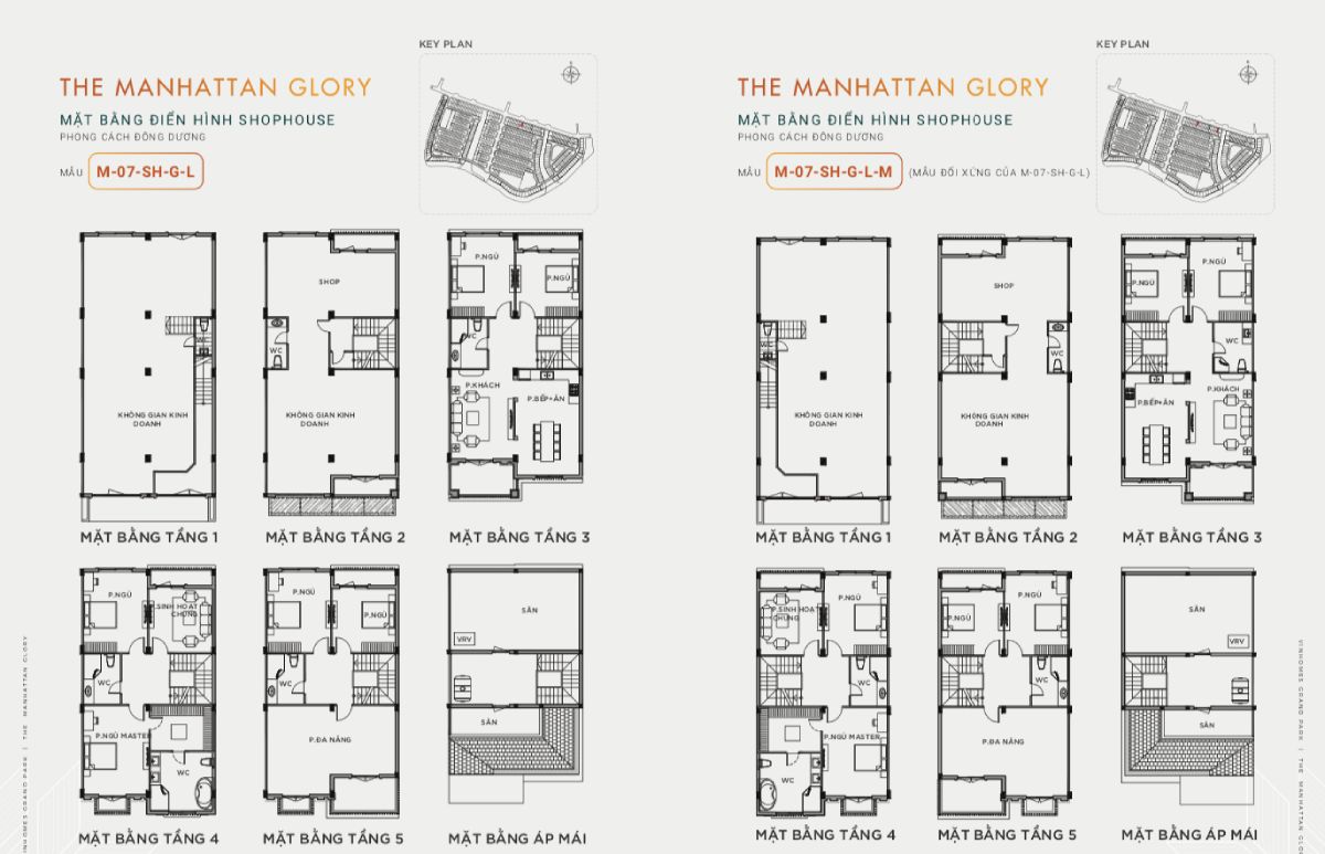 MẶT BẰNG SHOPHOUSE THE MANHATTAN GLORY