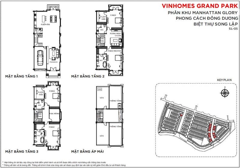 Layout Chi Tiết Biệt Thự Song Lập Manhattan Glory