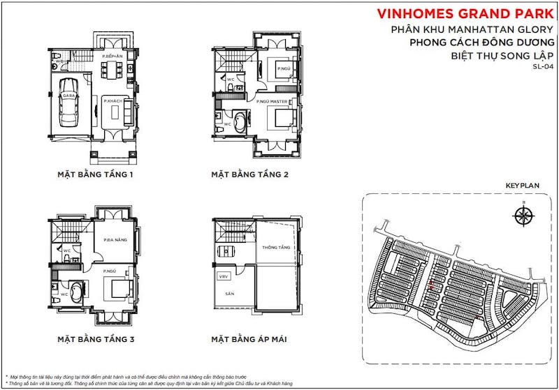 Layout Chi Tiết Biệt Thự Song Lập Manhattan Glory