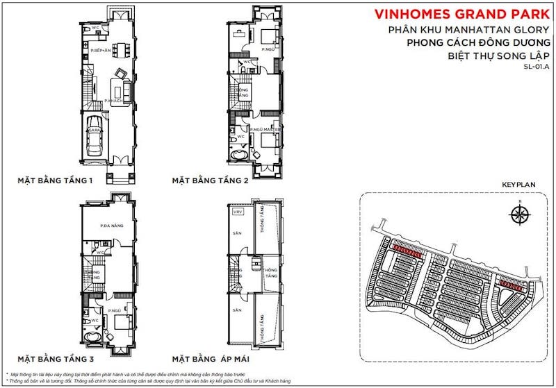 Layout Chi Tiết Biệt Thự Song Lập Manhattan Glory