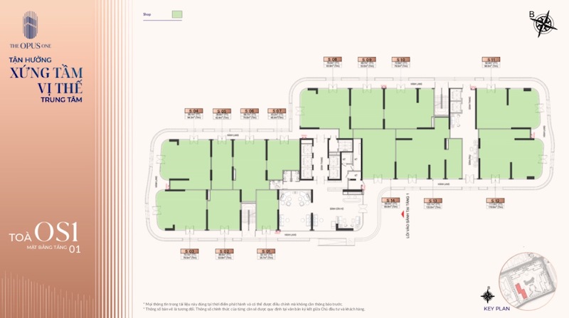 Mặt Bằng Tòa OS1 The Opus One – Thiết Kế Chi Tiết, Layout Căn Hộ & Tiềm Năng Đầu Tư