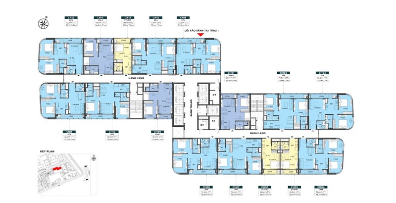 Tầng 15 - 32: Khu căn hộ cao cấp, tầm nhìn rộng mở.