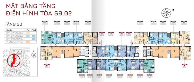 Layout Căn Hộ Tòa S902 – Tầng 20