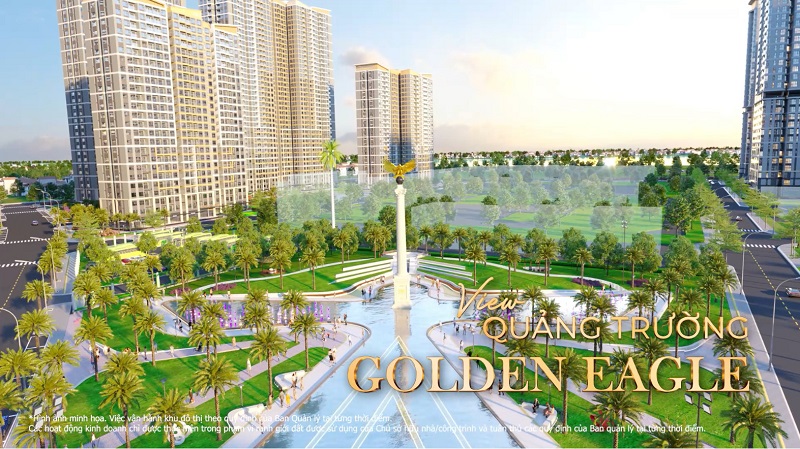 Quảng trường Golden Eagle – Nơi diễn ra các sự kiện văn hóa – nghệ thuật sôi động dành cho cư dân.