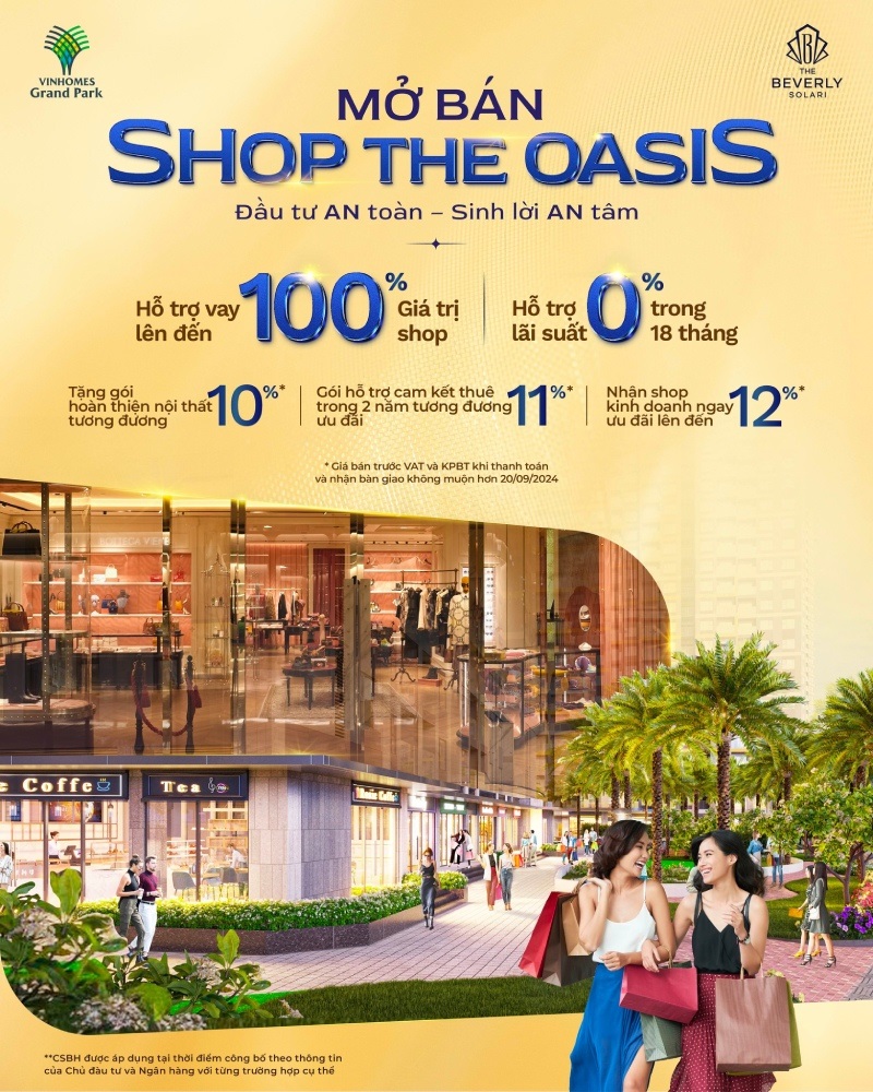 Mở Bán Shophouse The Oasis Beverly Solari – Cơ Hội Đầu Tư Kinh Doanh Đẳng Cấp