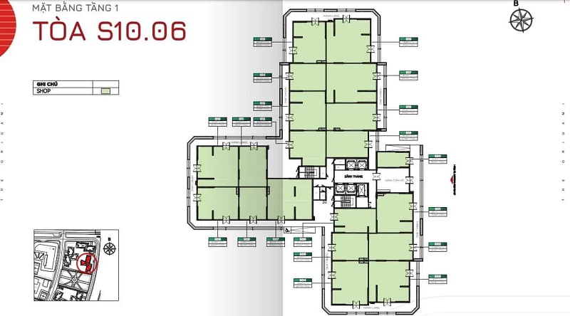 Mặt Bằng Tòa S1006 - Vinhomes Grand Park | Layout Căn Hộ & Shophouse Chi Tiết