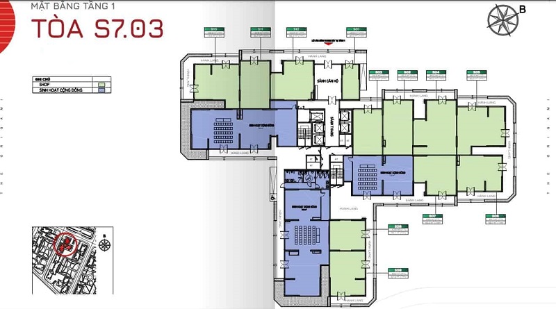 Layout Shophouse S703 – Tầng 1