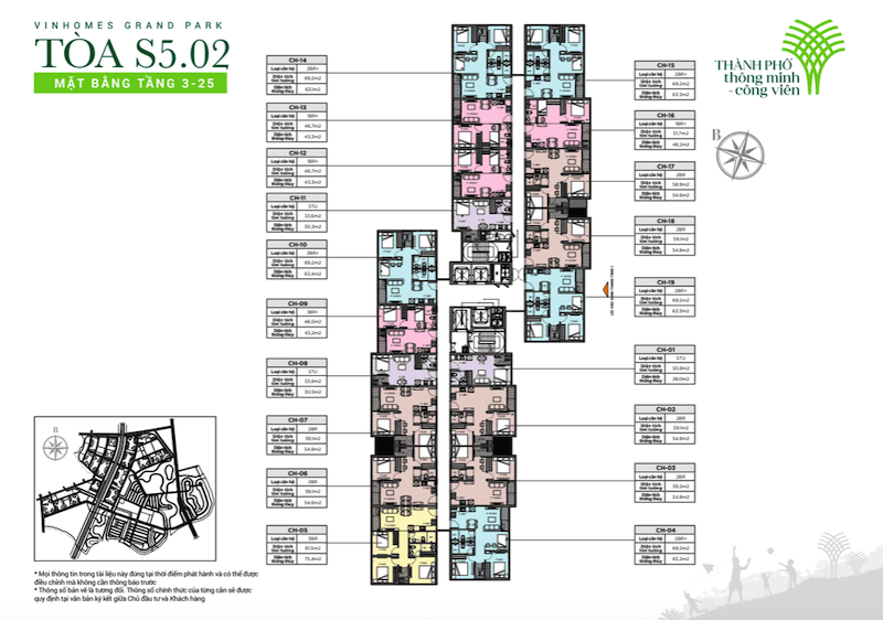 mặt bằng tầng 3 - 25 toà s5.02 vinhomes grand park