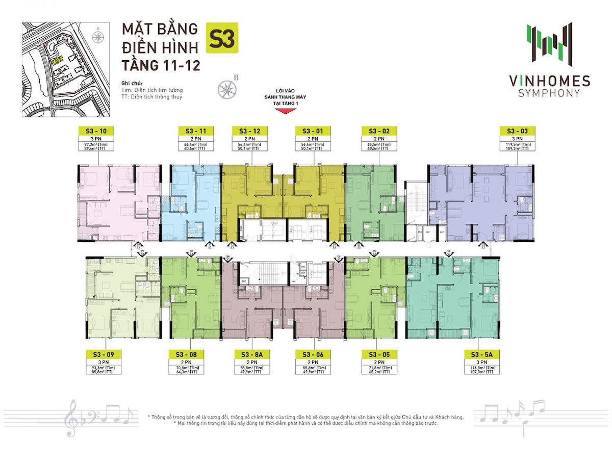 Mặt bằng S3 (Tấng 11- 12)