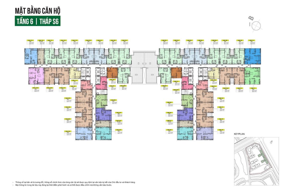 Mặt bằng S6 (Tầng 6)